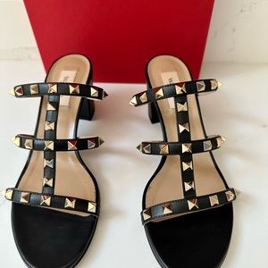 Valentino Garavani Rockstud caged 60mm Slide Sandal